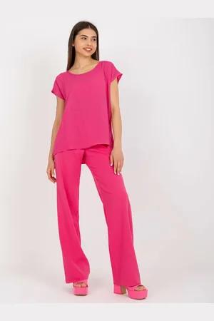 Sublevel Tmavě růžové volné tričko -D73761R10978O-dark pink