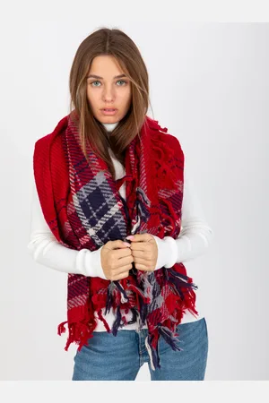 Italy Moda Červená šála se vzorem AT-CH-17501-1.57-red