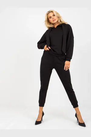 Fancy Černá tepláková souprava s kapucí FA-KMPL-8173.06-black
