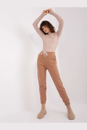 Sublevel Hnědé tepláky s kapsami D10047O62214B3-brown