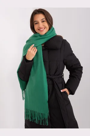 Italy Moda šála s třásněmi AT-SZ-23185.93P-dark green