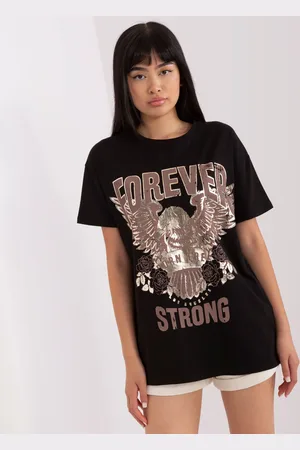 Basics from Amsterdam Černé bavlněné tričko s potiskem -TW-TS-OB057.50-black
