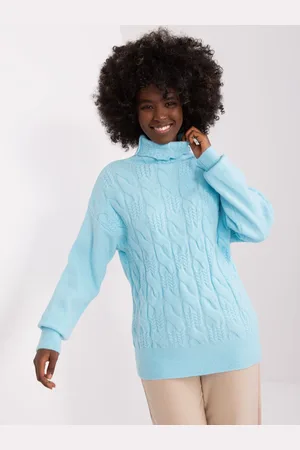 Italy Moda Mintový rolák se vzorem -AT-SW-23401.97P-light blue