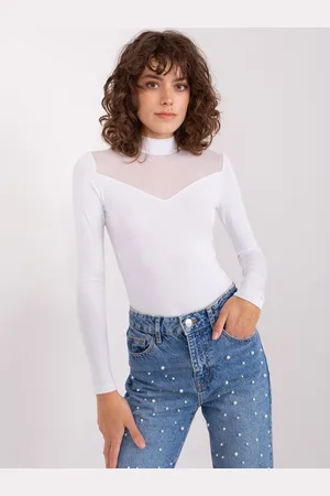 BASIC FEEL GOOD Bílé tričko s průsvitnými zády -RV-BZ-9203.87P-white