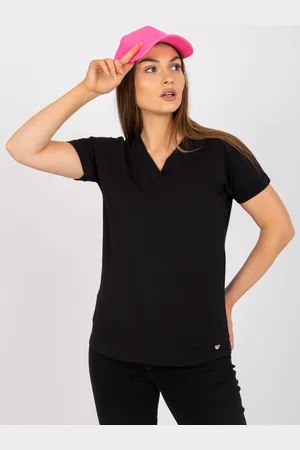 BASIC FEEL GOOD Černé dámské basic tričko RV-TS-7666.19-black