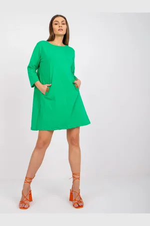 RELEVANCE Zelené bavlněné šaty Dalenne -RV-SK-6274.36P-green