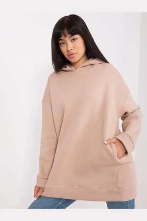 BASIC FEEL GOOD Tmavě béžová mikina s kapucí -RV-BL-8042.00P-dark beige