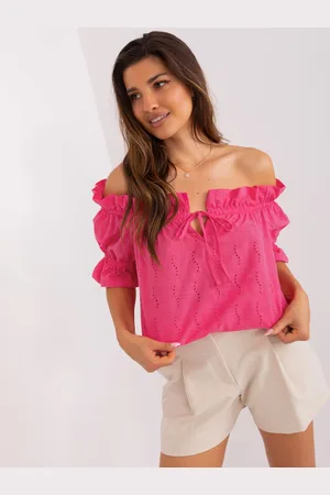 Basics from Amsterdam Madeirová romantická halenka LK-BZ-509355.68P-dark pink