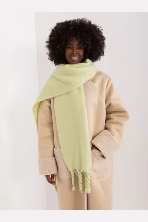 Italy Moda Světle zelená šála s copy -AT-SZ-2313502.20P-light green