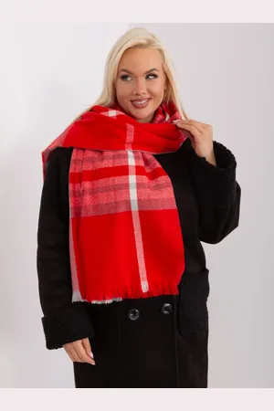 Italy Moda Červená vzorovaná šála AT-SZ-23125-1.26-red