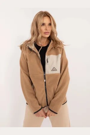 Sublevel Béžová dámská fleecová mikina D20001M02671A2-beige