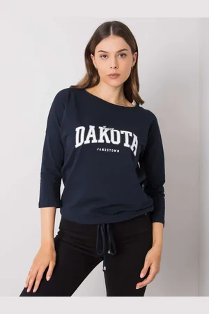 RUE PARIS Tmavě modré dámské tričko s nápisem DAKOTA -blue