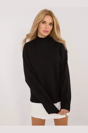 Sublevel Černý dámský svetr s rolákem D93111AD90910A3-black