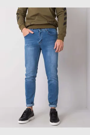 Basics from Amsterdam Modré pánské džíny Noah PSLM033-290-middle blue