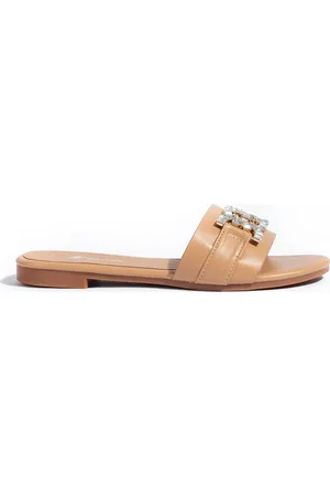SHELOVET Béžové sandály s elegantní ozdobou CB2144-6KH