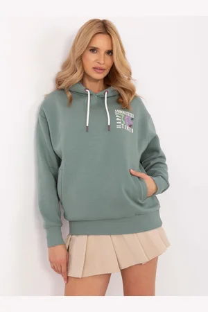 Sublevel Pistáciová dámská mikina s potiskem na zádech D10600T02420M-green