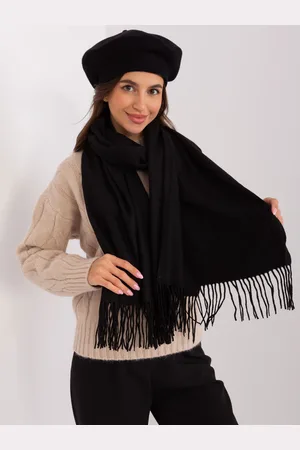 Italy Moda Černá dlouhá šála se střapci AT-SZ-23185.90P-black