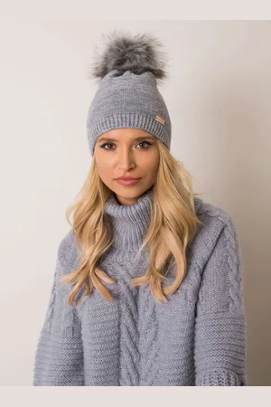 Basics from Amsterdam Šedá dámská čepice s bambulí -JK-CZ-11.69-grey