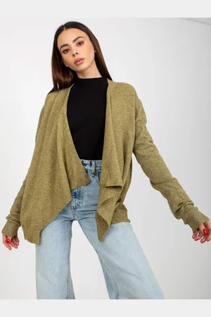COCO ANGELO Zelený krátký kardigan -VI-SW-17308.60P-khaki