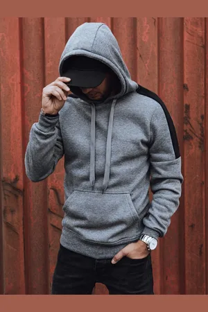 Basics from Amsterdam Tmavě šedá pánská mikina s kapucí BX5807