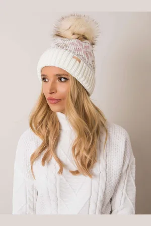 Basics from Amsterdam Béžová dámská čepice s bambulí JK-CZ-17.53-ecru