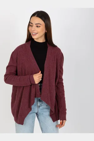 COCO ANGELO Vínový krátký kardigan -VI-SW-17308.60P-bordo