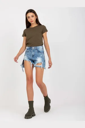 BASIC FEEL GOOD Khaki tričko s kulatým výstřihem B-013.11P-khaki