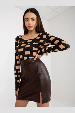 Basics from Amsterdam Černé tričko s hnědými obdélníky LK-BZ-509198.48P-black