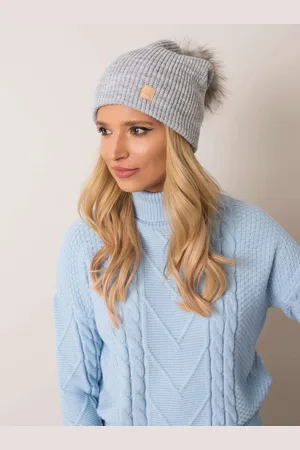 Basics from Amsterdam Dámská šedá čepice s bambulí JK-CZ-15.70-light grey
