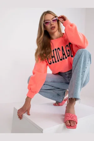 Basics from Amsterdam Růžová mikina s nápisem Chicago EM-BL-617-C.29X-pink