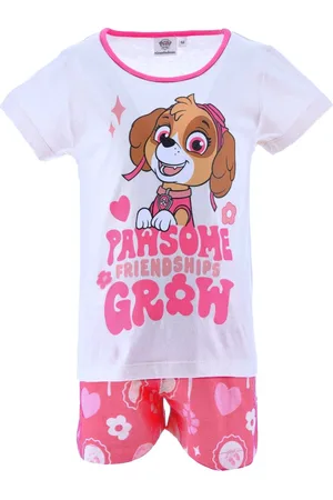 Paw Patrol Bílo-růžové dívčí pyžamo s motivem Skye