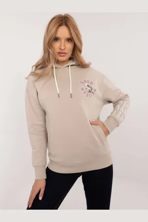 Sublevel Dámská béžová mikina s potiskem D10600T02420K-beige