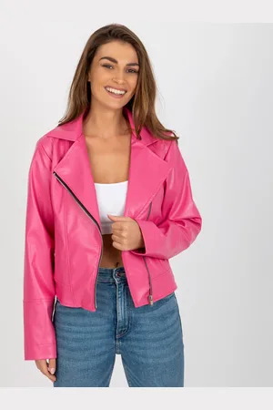 Basics from Amsterdam Růžová kratší koženková bunda LK-KR-509989.46P-pink