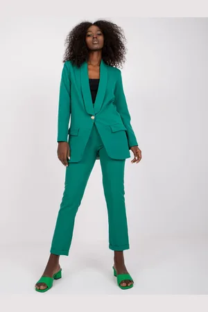 Italy Moda Zelené sako na knoflík Guerrero -DHJ-MA-15621.12X-green