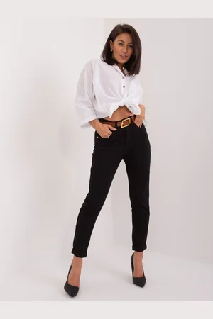Basics from Amsterdam Černé mom fit džíny PM-SP-J1285-2.11-black