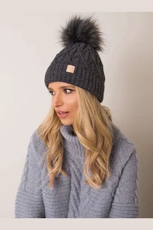 Basics from Amsterdam Šedá dámská čepice s bambulí JK-CZ-9.74-gray