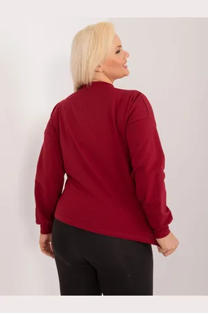 BASIC FEEL GOOD Bordó dámská basic mikina RV-BL-6317.94-bordo