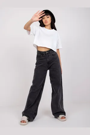 BASIC FEEL GOOD Bílé tričko Viola v "crop" střihu -RV-TS-7541.06-white