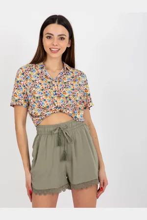 Sublevel Khaki ležérní šortky s krajkou -khaki