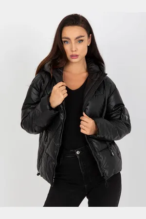 Basics from Amsterdam Černá zimní bunda s kapucí EM-KR-MC411.34X-black