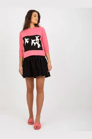 Fancy Korálový komplet mikiny a sukně FA-KMPL-8433.66P-coral
