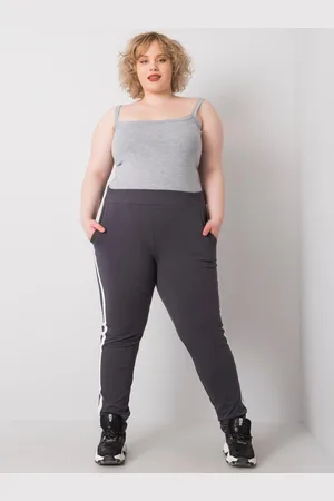 Basics from Amsterdam Tmavě šedé tepláky s bílým pruhem -RV-DR-6643.95-grey