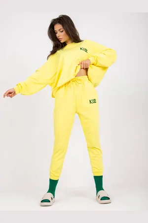 Fancy Světle žlutá dámská tepláková souprava FA-KMPL-7861.08P-yellow