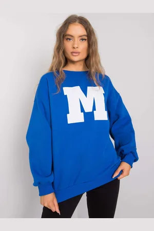 Basics from Amsterdam Kobaltová mikina s písmenem M EM-BL-617-1.34X-cobalt
