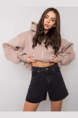 RELEVANCE Béžová oversize mikina Yassie s kapucí RV-BL-7281.92-beige