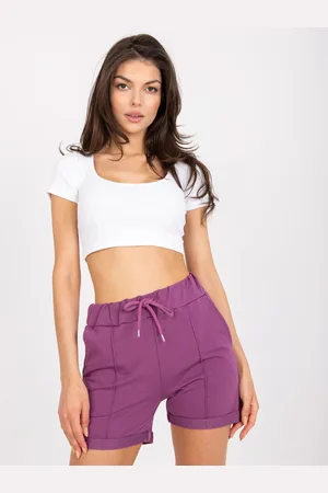 Fancy Fialové šortky s pukem -FA-SN-6283.88P-violet