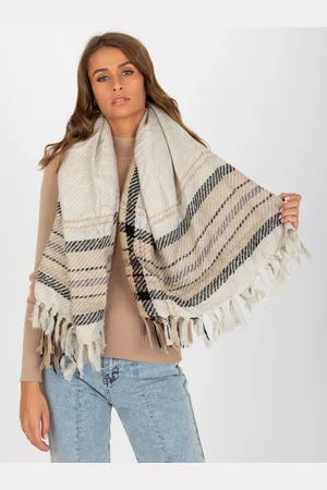 Italy Moda Béžová šála se vzorem AT-CH-17501-1.57-beige