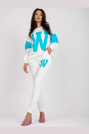 Fancy Bílo-modrá tepláková souprava -FA-KMPL-7856.44P-white-blue