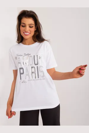 Mint Bílé bavlněné tričko s potiskem -PM-TS-4568.20-WHITE