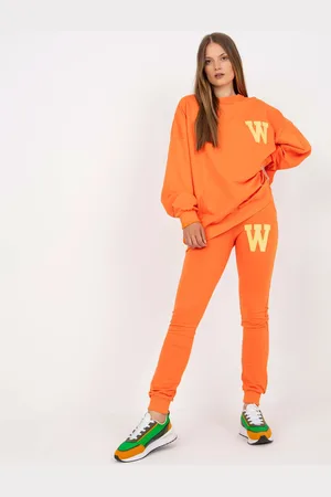 Fancy Oranžová tepláková souprava bez kapuce -FA-KMPL-7893.67-orange